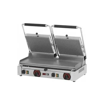 Kuchyňský gril Kontaktní gril elektrický 57x24 400 V | REDFOX - PD 2020, Provedení vrchní rýhovaná, spodní hladká