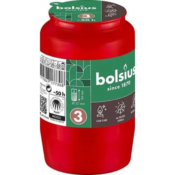 Svíčka Doplňkový sortiment Náplň Bolsius olej do kahance, 50h, 152g, červená