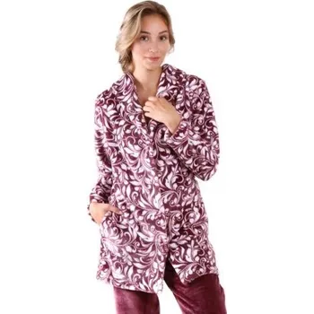 Dámský kabát Dámský hřejivý kabátek Vestis Flora 5756 4803 vřesová s tiskem L