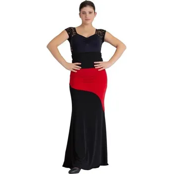 Dámská sukně Happy Dance,Dlouhá sukně EF392, červená / černá 40