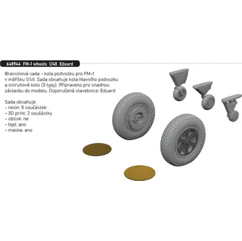 Plastikový model Eduard 1/48 FM-1 wheels (EDUARD)