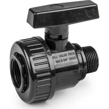 Ventil BRADAS Kohout se šroubením PE vnitřní / vnější závit 1"