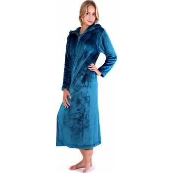 Dámský župan Dámský dlouhý župan na zip Vestis Siena 3656 6430 - petrolejová XXL