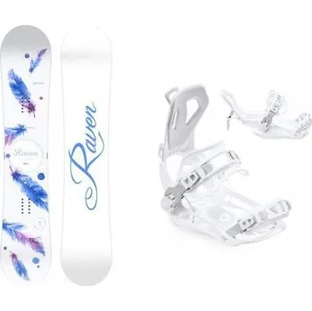 Snowboard Raven Mia White dámský snowboard + Raven FT360 white vázání + sleva 400,- na příslušenství 139 cm + M (EU 39-42) + DÁREK + Doprava ZDARMA
