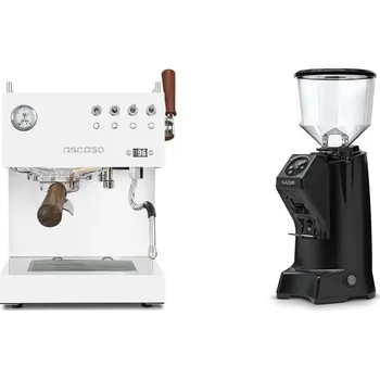 Kávovar Ascaso Steel DUO PID PLUS, White&Wood + Eureka Nadir 65 Touch,…