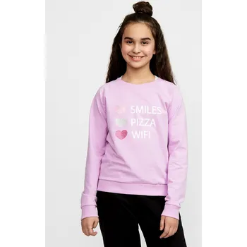 Dívčí mikina Dívčí mikina Smiles - liliová 146