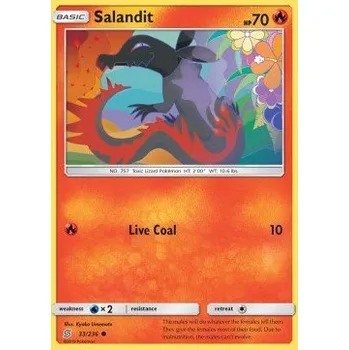 Sběratelská karetní hra Pokémon UNM 033/236 Salandit - Unified Minds Stav: Excellent, Verze: NORMAL