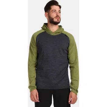 Pánské oblečení Pánský vlněný svetr s kapucí Kilpi MOSEO-M zelená M