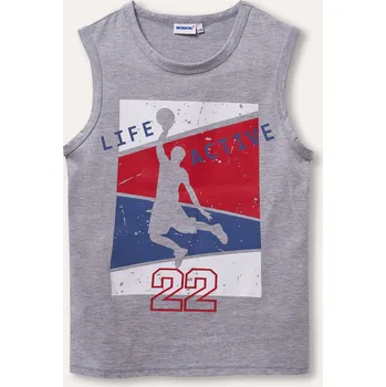 Chlapecké tílko Chlapecké tílko Active - šedý melanž 146