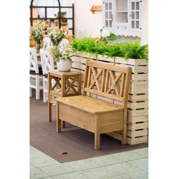 Jídelní stůl ARTEN (NANO Systems s.r.o.) Rustikální jídelní lavice POPRAD SIL13A - borovice (světlý/tmavý vosk) VARIANTA PROVEDENÍ: (š x v x hl.): 100 x 96 x 53 cm