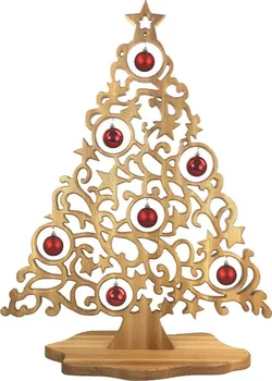 Vánoční dekorace Amadea 40140-00 vánoční strom na podstavci s koulemi 102 cm