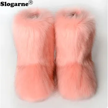 Dámská zimní obuv Extravagantní dámské zimní chlupaté boty Barva: meruňka 02, Velikost EUR: 42