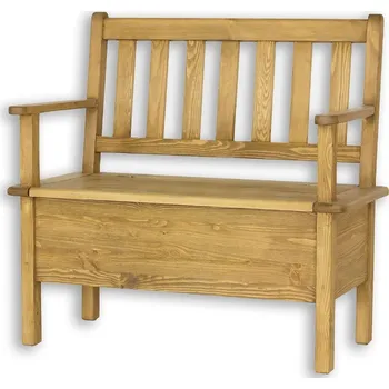 Jídelní stůl ARTEN (NANO Systems s.r.o.) Rustikální jídelní lavice POPRAD SIL14B - borovice (světlý/tmavý vosk) VARIANTA PROVEDENÍ: (š x v x hl.): 100 x 96 x 53 cm