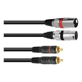 Audio kabel Kabel XC2-10 2x RCA - 2x XLR samec, 1 m