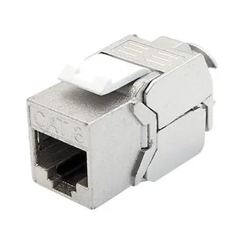 Síťový konektor Value Keystone konektor RJ45 kat. 8.1, stíněný, 180°, montáž bez nástrojů - 21.99.1807