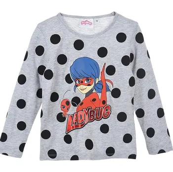 Dívčí tričko Miraculous šedé puntíkaté tričko Velikost: 110
