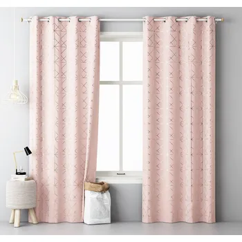 Závěs Hotový závěs GLAMMY - Růžový Způsob zavěšení: Řasící páska