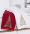 Matějovský Vánoční strom dárkové balení ručníků 2x 50 x 90 cm červený/bílý