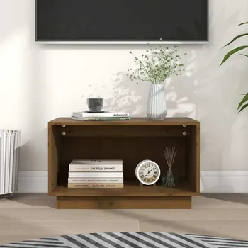 Televizní stolek vidaXL TV skříňka 60 x 35 x 35 cm masivní borové dřevo [813825] Barva: medová hnědá