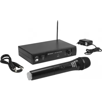 Mikrofon Omnitronic VHF-101, 1-kanálový bezdrátový mikrofonní set 205.75 MHz