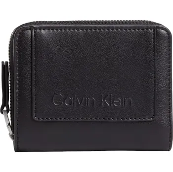 Peněženka CALVIN KLEIN BEZPEČNÁ DÁMSKÁ PENĚŽENKA CK SET ZIP AROUND W/FLAP MD BLACK K60K611099 BAX