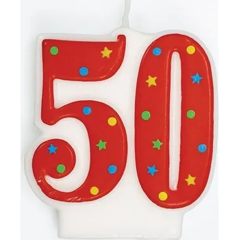Čislice 50 dortová svíčka