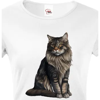 Dámské tričko Dámská tričko Kočka, Barva Bílá, Velikost 2XL, Canvas Dámské tričko s krátkým rukávem Bezvatriko.cz 2139