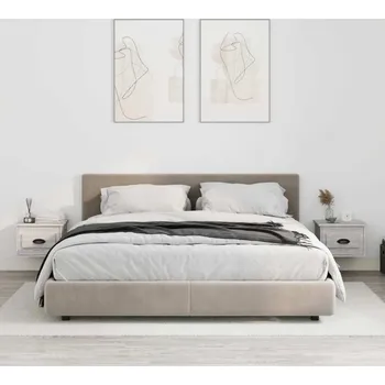 Noční stolek vidaXL Nástěnné noční stolky 2 ks 41,5 x 36 x 28 cm [816381] Barva: šedá sonoma