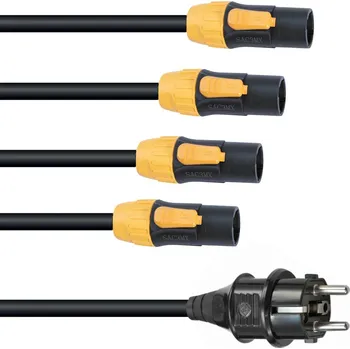 Napájecí kabel Eurolite T-Con napájecí kabel 1-4, 3x2,5 mm, 10 m