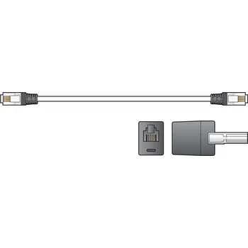 Audio kabel AV:link kabel telefonní 2x RJ11 6P4C samec s redukcí na BT431A, černý, 3m