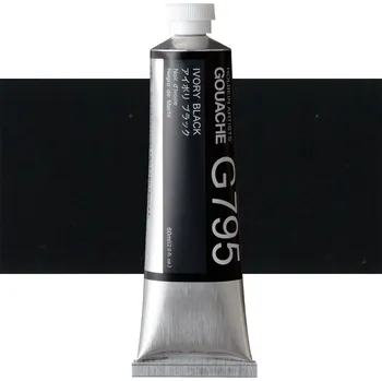 Vodová barva Kvašová barva Holbein 60ml - Ivory Black