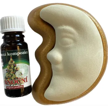 Vůně do bytu LENYK dárkový set vonný kámen měsíc s miskou + olej Vánoční - vonnekameny.cz