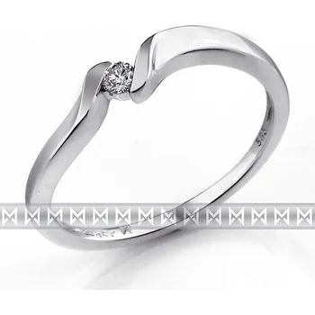 Prsten Zásnubní prsten s diamantem, bílé zlato brilianty 3860689-0-50-99 (3860689-0-50-99)