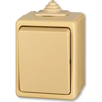 vypínač Venkovní vypínač č.7 křížový na zeď ABB 3553-07929 D, IP44, béžový (ABB 3553-07929 D)