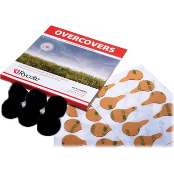 Mikrofon Rycote stickies and miniwindjammer overcovers (Black, 30 stickies + 6 miniwindjammers)