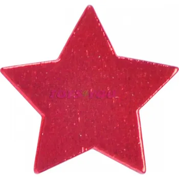 Vánoční dekorace Dekorace hvězda 24ks červená 2,5cm lepí