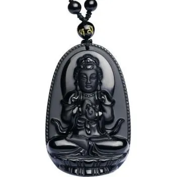 Růženec Woodrow Přívěsek s korálemi Buddha obsidian 3 * amulet * ochranný