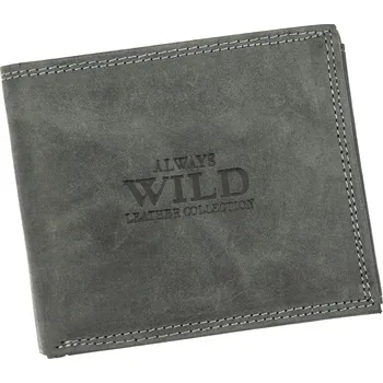 Peněženka Pánská kožená peněženka Wild N992-P-CHM RFID šedá
