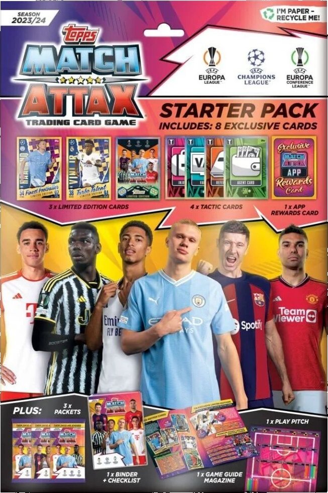 Topps Champions League Match Attax 2023/24 - Starterpack + Caixa,  Stickerpoint