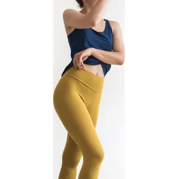 Dámské legíny Legíny Meracus dlouhé hořčicové v pase s gumou (MEF034) L