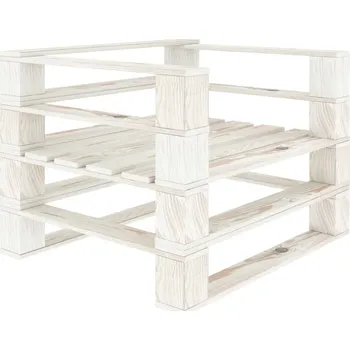 Zahradní nábytek vidaXL Zahradní křeslo z palet dřevo [49327] Barva: Bílá