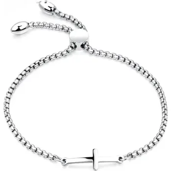 Náramek B-TOP Náramek z nerezové oceli s přívěskem Křížek