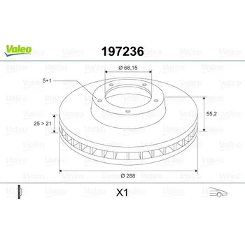 Brzdový kotouč Brzdový kotouč VALEO 197236