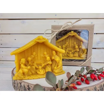 Svíčka Tradiční betlém z včelího vosku