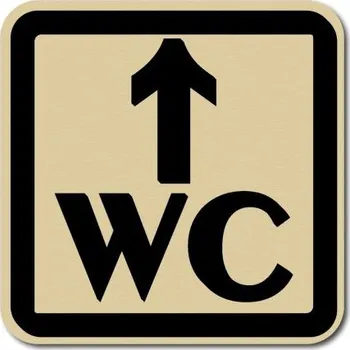 Informační tabulka Pelisport 3D Piktogram WC rovně 8 x 8 cm