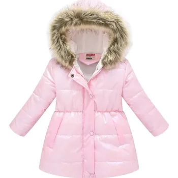 Praktická a velmi pohodlná dívčí zimní bunda s kožíškem Barva: Růžová, Velikost: 120 (5 let)