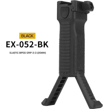 Airsoft Wosport Teleskopická rukojeť s dvojnožkou WST 2.0 - Černá