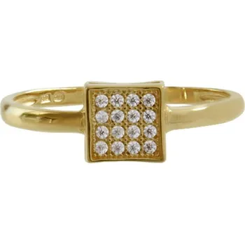 Prsten Zlatý prsten se zirkony, 1.65 g, 53
