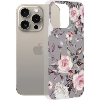 Pouzdro na mobilní telefon Kryt iPhone 15 Pro Techsuit - Marble Series - Bloom of Ruth Gray