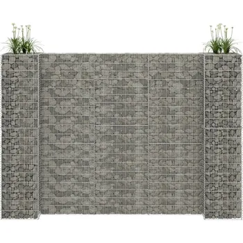 gabiony vidaXL Gabionový truhlík ve tvaru písmene H ocelový drát 260x40x180 cm [145664]